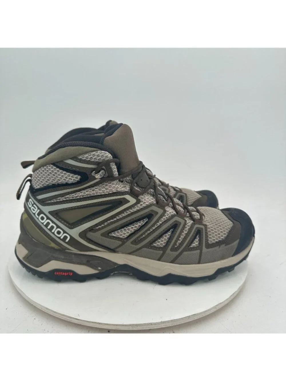 Salomon X Ultra Mid Men Size 10 401274 Brown Grey Contagrip Hiking Boot